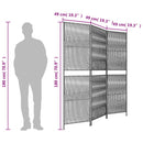 rumdeler 3 paneler polyrattan sort