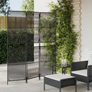 rumdeler 3 paneler polyrattan sort