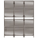 rumdeler 3 paneler polyrattan brun