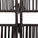 rumdeler 3 paneler polyrattan brun