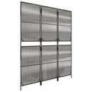 rumdeler 3 paneler polyrattan grå