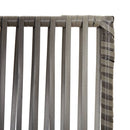rumdeler 3 paneler polyrattan grå