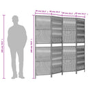 rumdeler 4 paneler polyrattan sort