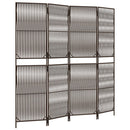 rumdeler 4 paneler polyrattan brun