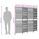 rumdeler 4 paneler polyrattan brun