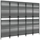 rumdeler 5 paneler polyrattan sort