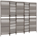 rumdeler 5 paneler polyrattan brun