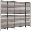 rumdeler 5 paneler polyrattan brun