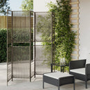 rumdeler 5 paneler polyrattan grå