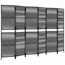 rumdeler 6 paneler polyrattan sort