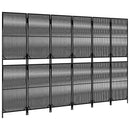 rumdeler 6 paneler polyrattan sort