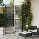 rumdeler 6 paneler polyrattan sort