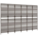 rumdeler 6 paneler polyrattan brun