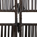 rumdeler 6 paneler polyrattan brun