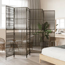 rumdeler 6 paneler polyrattan grå