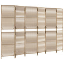 rumdeler 6 paneler polyrattan beige