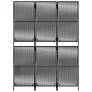 rumdeler 3 paneler polyrattan sort