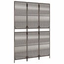 rumdeler 3 paneler polyrattan brun