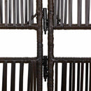 rumdeler 3 paneler polyrattan brun