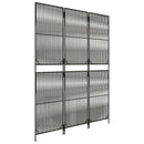 rumdeler 3 paneler polyrattan grå