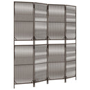 rumdeler 4 paneler polyrattan brun