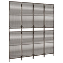 rumdeler 4 paneler polyrattan brun