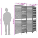 rumdeler 4 paneler polyrattan brun