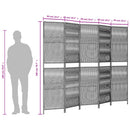 rumdeler 5 paneler polyrattan sort