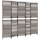 rumdeler 5 paneler polyrattan brun