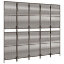 rumdeler 5 paneler polyrattan brun