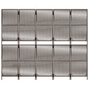 rumdeler 5 paneler polyrattan brun