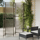 rumdeler 5 paneler polyrattan grå