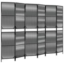 rumdeler 6 paneler polyrattan sort