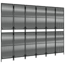 rumdeler 6 paneler polyrattan sort