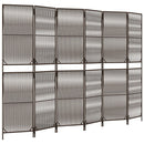 rumdeler 6 paneler polyrattan brun