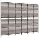 rumdeler 6 paneler polyrattan brun