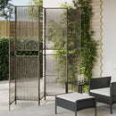 rumdeler 6 paneler polyrattan grå
