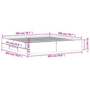 sengeramme med skuffer 200x200 cm konstrueret træ hvid