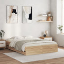 sengeramme med skuffer 150x200 cm konstrueret træ sonoma-eg