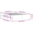sengeramme med skuffer 120x200 cm konstrueret træ sonoma-eg
