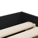 sengeramme med skuffer 100x200 cm konstrueret træ sort