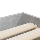sengeramme med skuffer 90x200 cm konstrueret træ betongrå