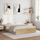 sengeramme med skuffer 140x190 cm konstrueret træ sonoma-eg