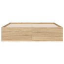 sengeramme med skuffer 135x190 cm konstrueret træ sonoma-eg