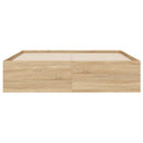 sengeramme med skuffer 120x190 cm konstrueret træ sonoma-eg