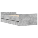 sengestel med skuffer 100x200 cm betongrå
