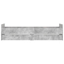 sengestel med skuffer 100x200 cm betongrå