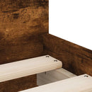 sengeramme med skuffer 100x200 cm røget egetræsfarve