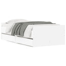 sengeramme med skuffer 90x190 cm hvid