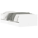 sengeramme med skuffer 90x190 cm hvid